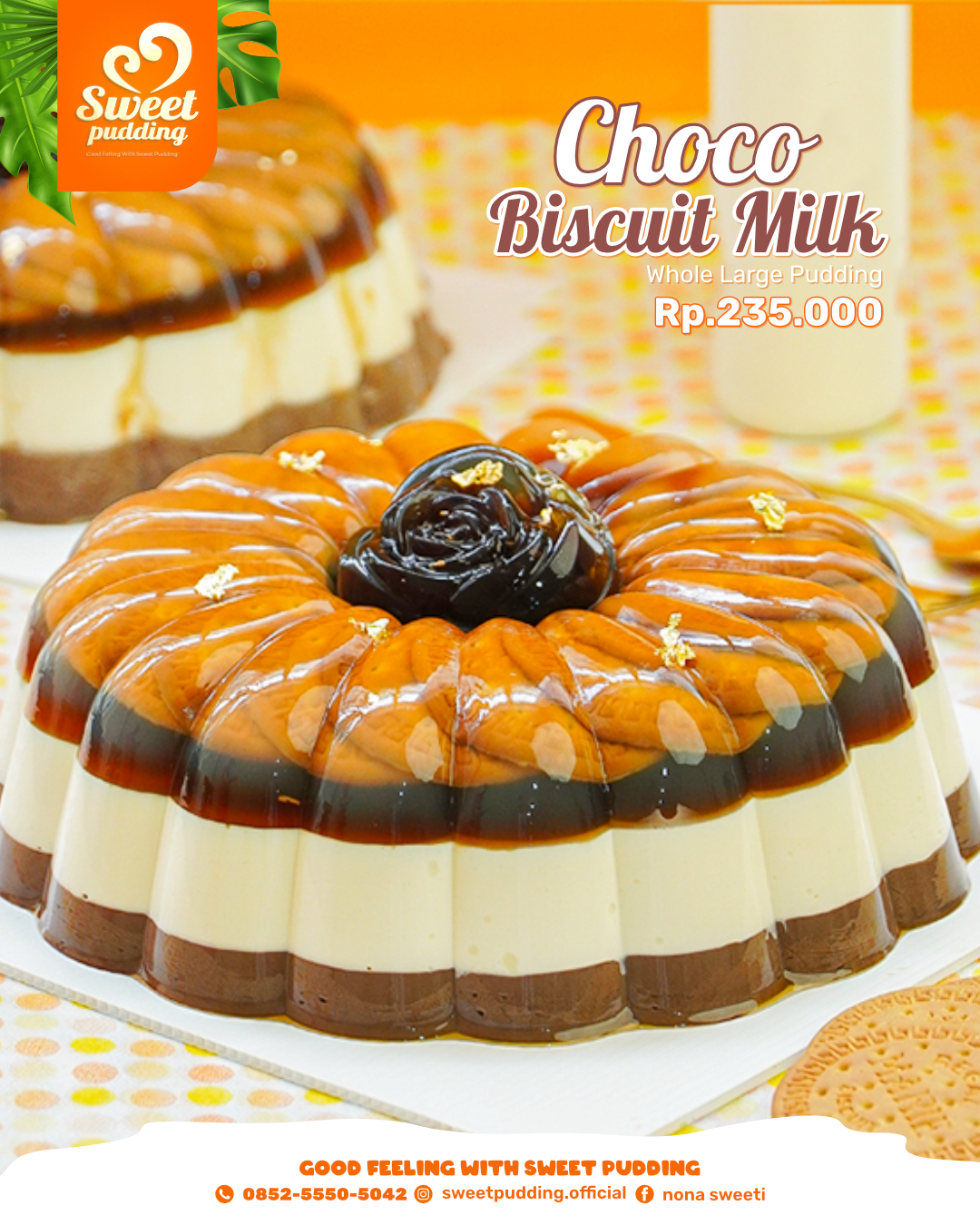 puding cokelat premium di sweet pudding makassar