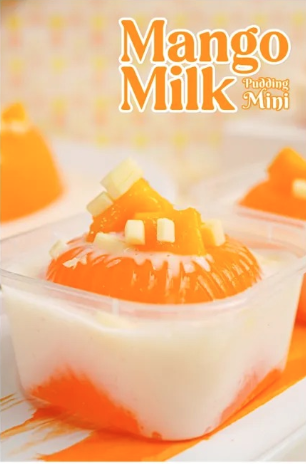 mango milk pudding mini sweet pudding