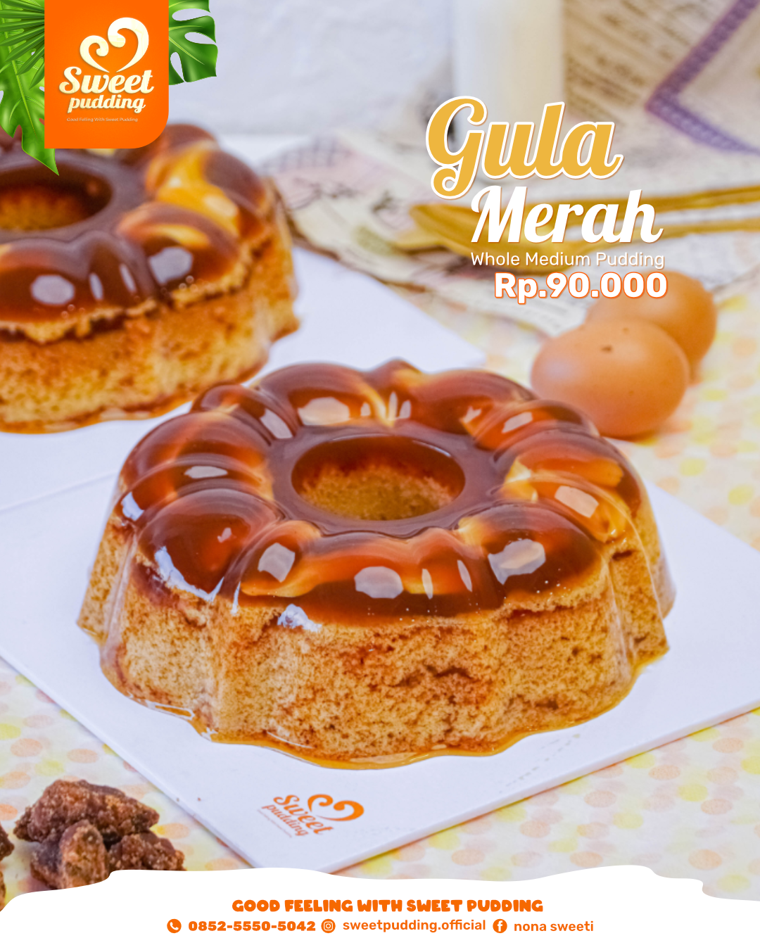 Pudding gula merah tradisional